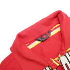KAPPA Mens Red & Yellow Striped XL Polo Shirt New Holland Logo Cotton Short