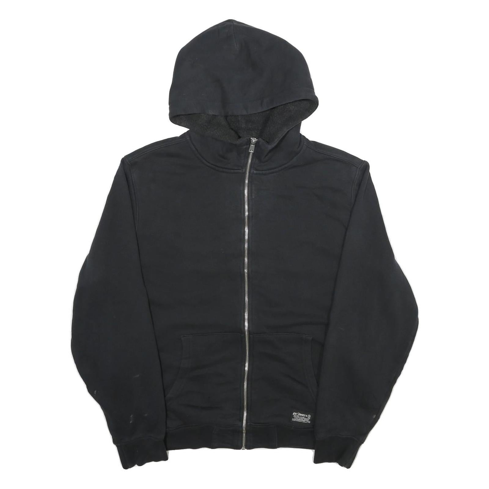 LEVI'S Mens Black Zip Hoodie M Cotton Blend Casual