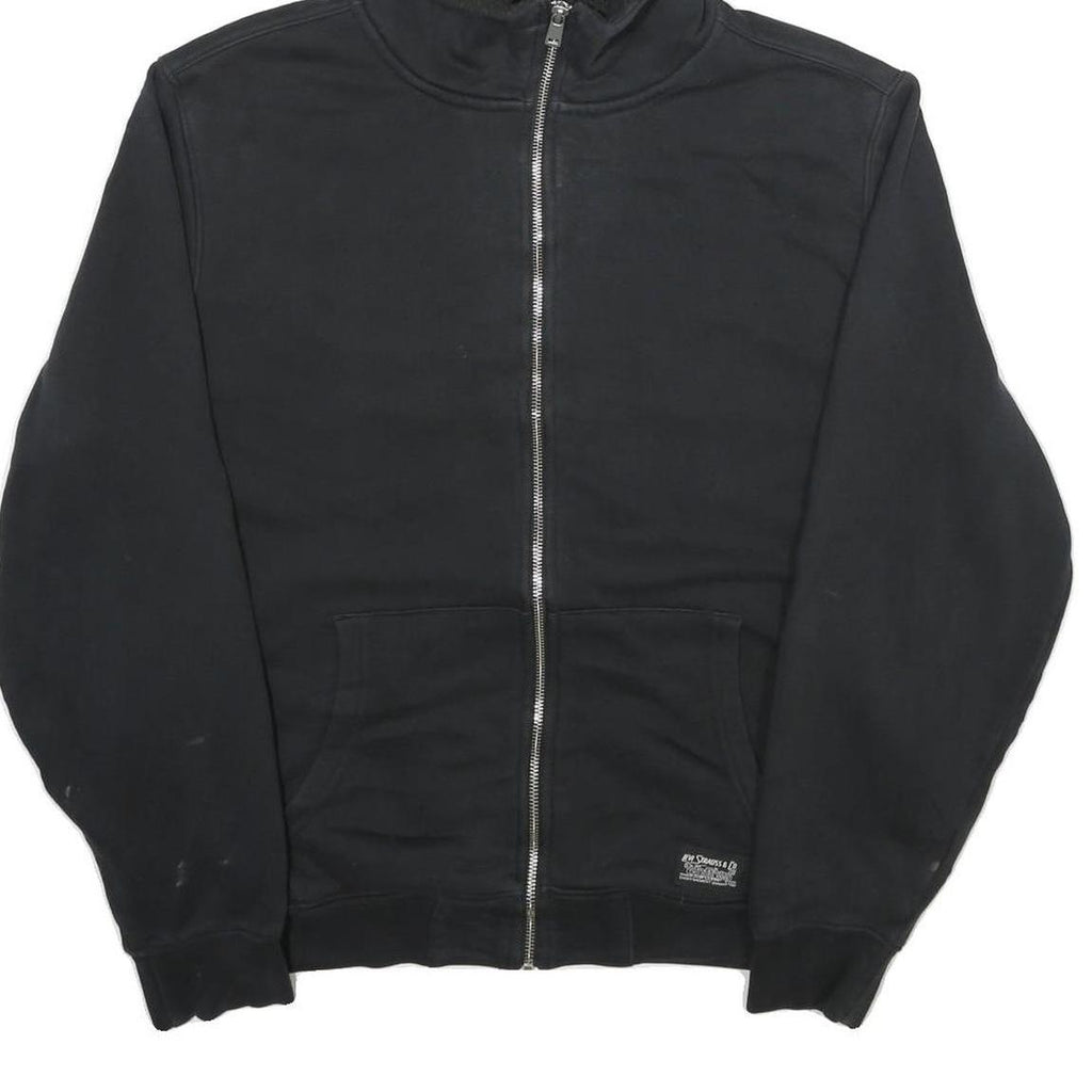 LEVI'S Mens Black Zip Hoodie M Cotton Blend Casual