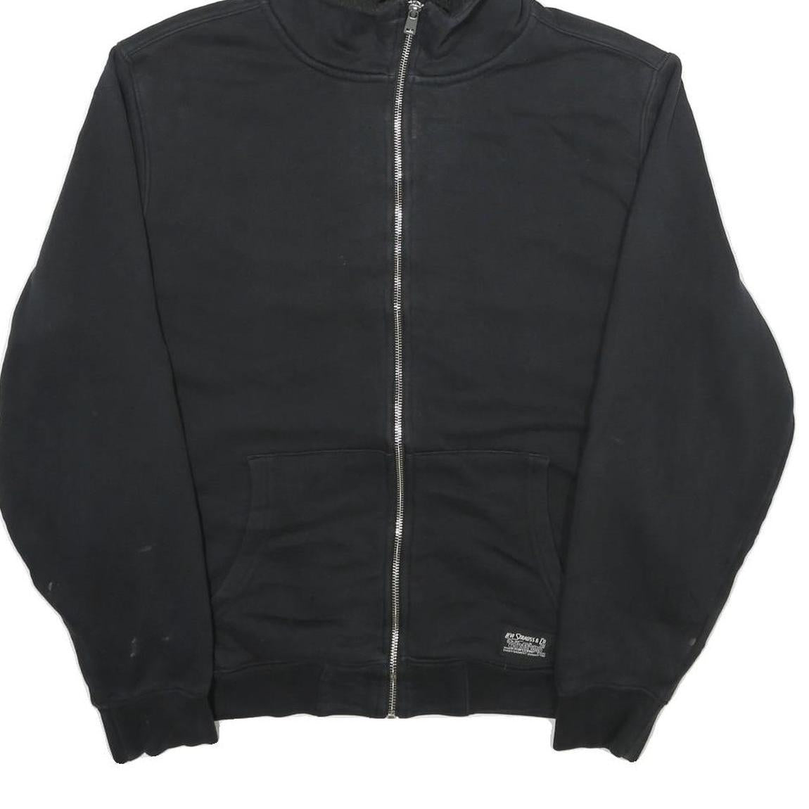 LEVI'S Mens Black Zip Hoodie M Cotton Blend Casual