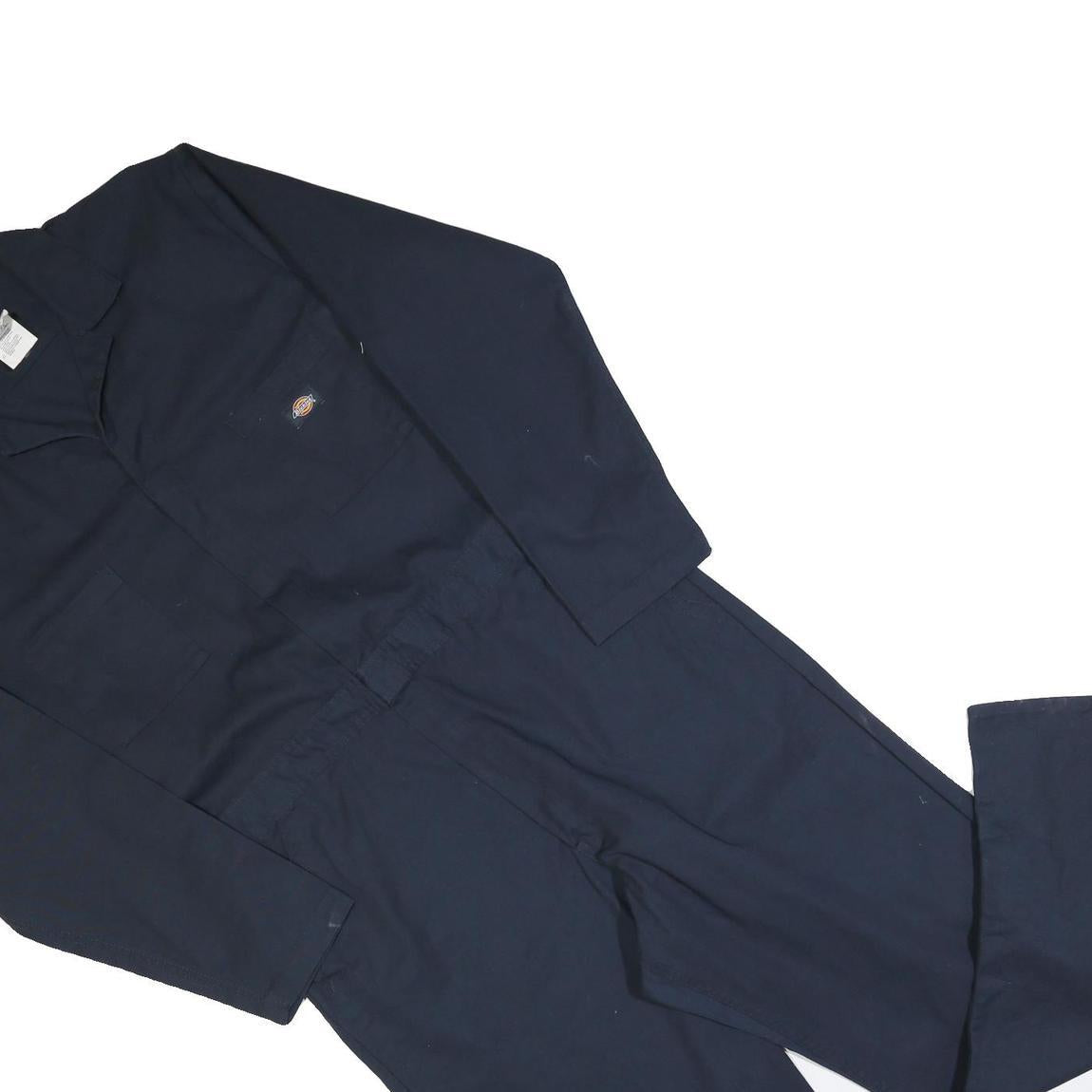 DICKIES Mens Navy Blue Cotton Blend Dungarees Regular Fit L W40 L32 Workwear