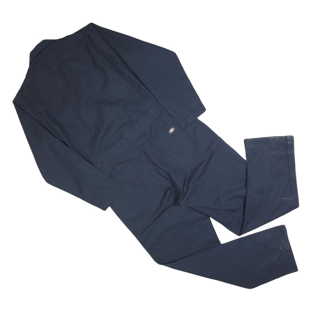 DICKIES Mens Navy Blue Cotton Blend Dungarees Regular Fit L W40 L32 Workwear