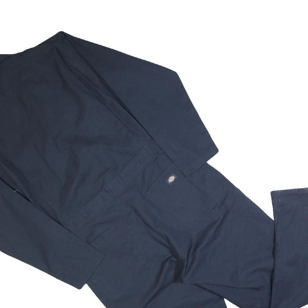 DICKIES Mens Navy Blue Cotton Blend Dungarees Regular Fit L W40 L32 Workwear