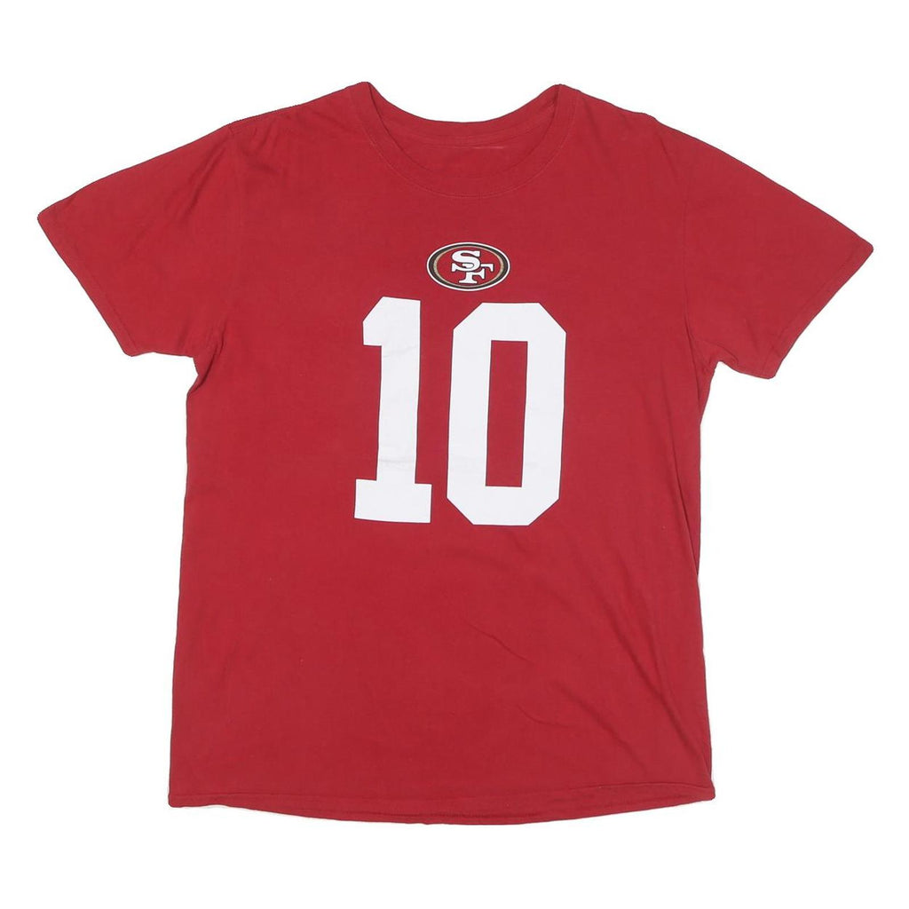 Mens Red San Francisco 49ers Garoppolo Number 10 T-Shirt M Short Sleeve Crew