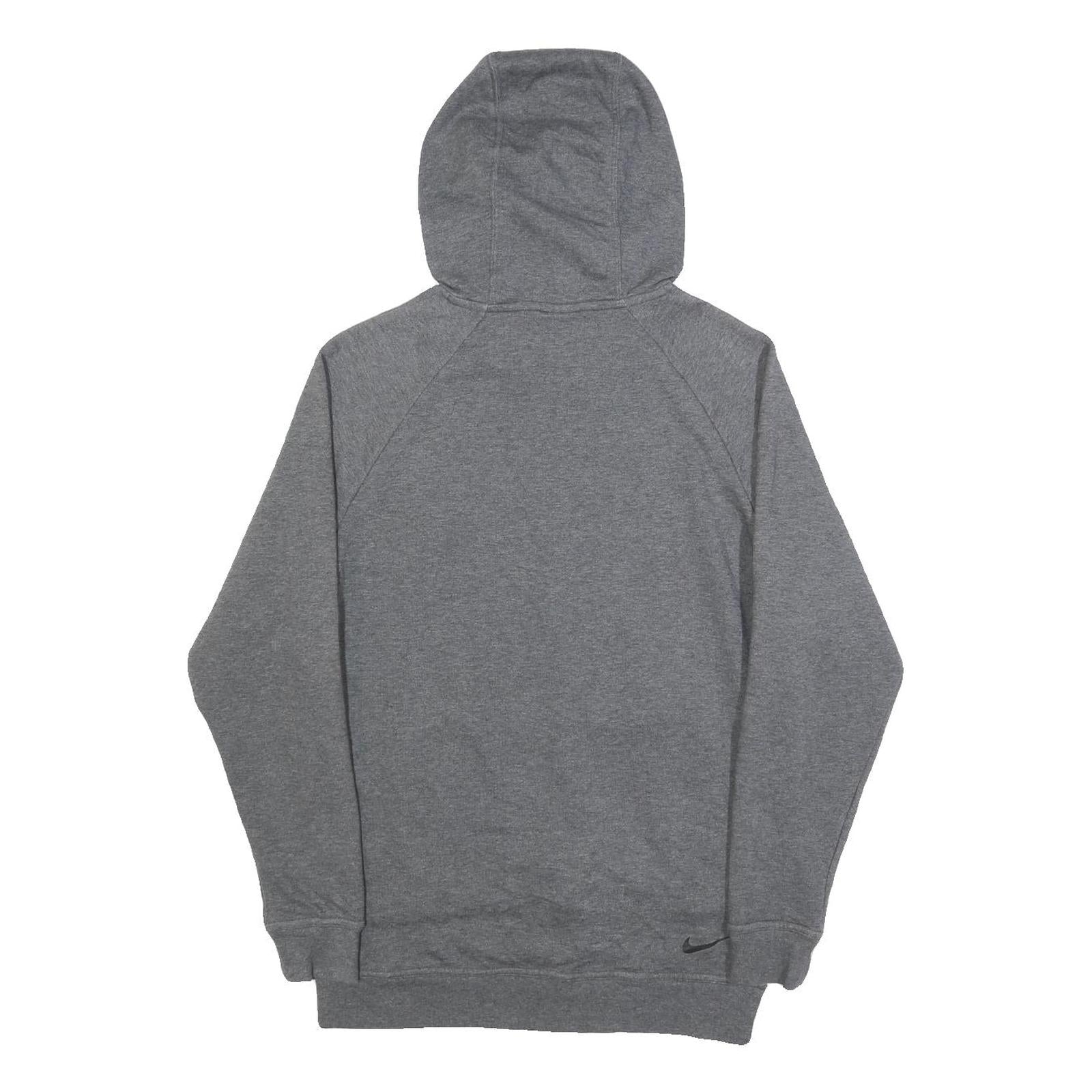 NIKE Mens Grey Hoodie XS Plain Cotton Blend Pullover Sport Casual