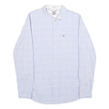 TOMMY JEANS Mens Blue & White Checked Shirt M Cotton Casual Button Down