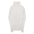 EXPRESS Womens Cream Plain Roll Neck Basic Knit Jumper M Polyester Blend