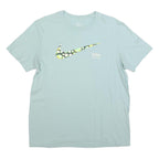 NIKE Mens Blue Graphic T-Shirt L Short Sleeve Crew Neck Casual Cotton