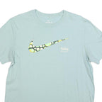 NIKE Mens Blue Graphic T-Shirt L Short Sleeve Crew Neck Casual Cotton