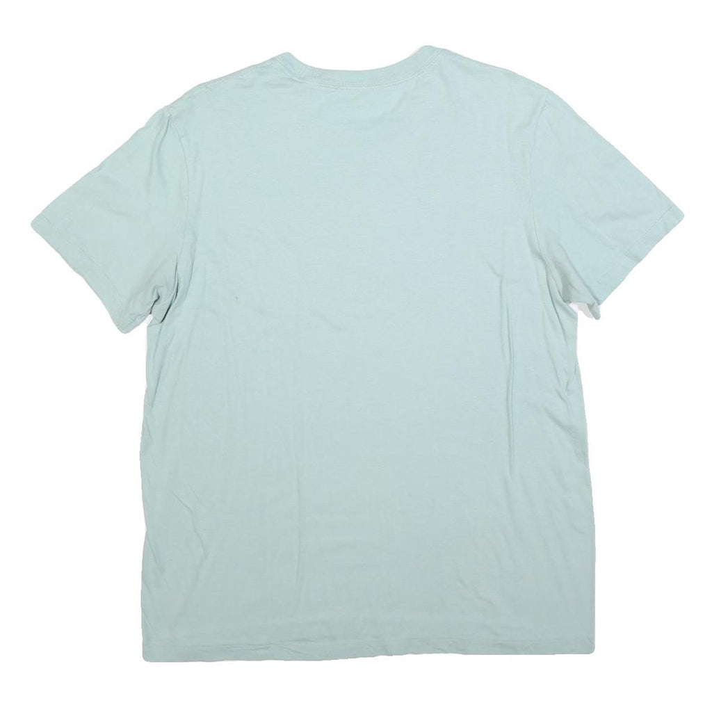 NIKE Mens Blue Graphic T-Shirt L Short Sleeve Crew Neck Casual Cotton