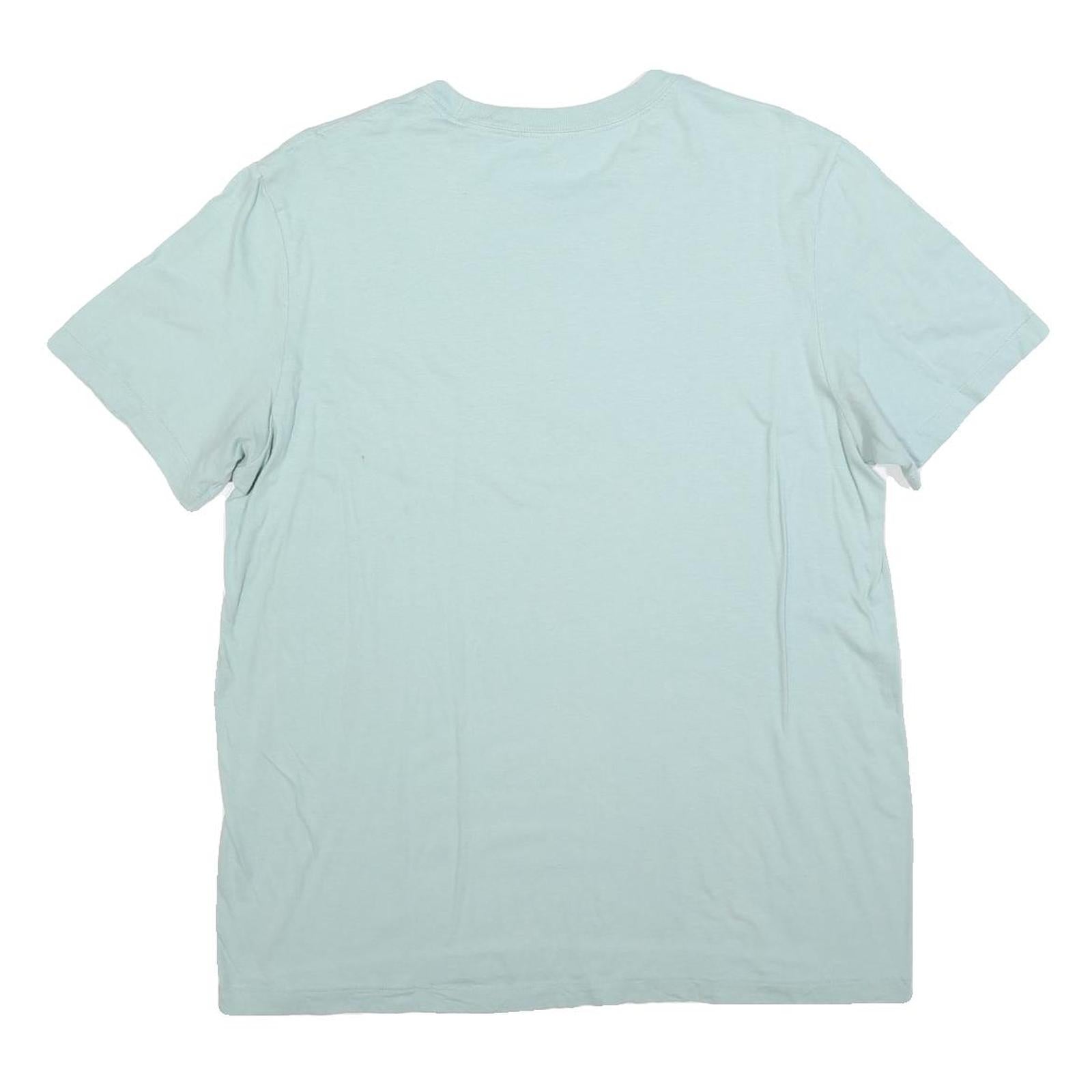 NIKE Mens Blue Graphic T-Shirt L Short Sleeve Crew Neck Casual Cotton