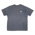 CARHARTT Mens Blue & Yellow Pocket T-Shirt XL Short Sleeve Crew Neck Workwear