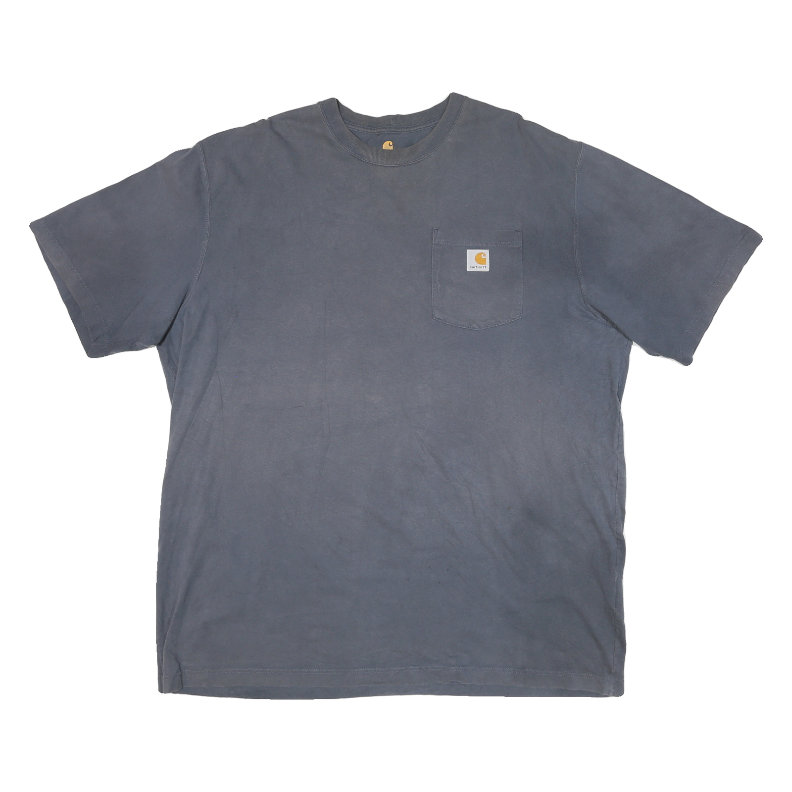 CARHARTT Mens Blue & Yellow Pocket T-Shirt XL Short Sleeve Crew Neck Workwear