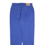 EDDIE BAUER Womens Jeans Blue Regular Straight Denim W32 L32 Cotton Blend Zip