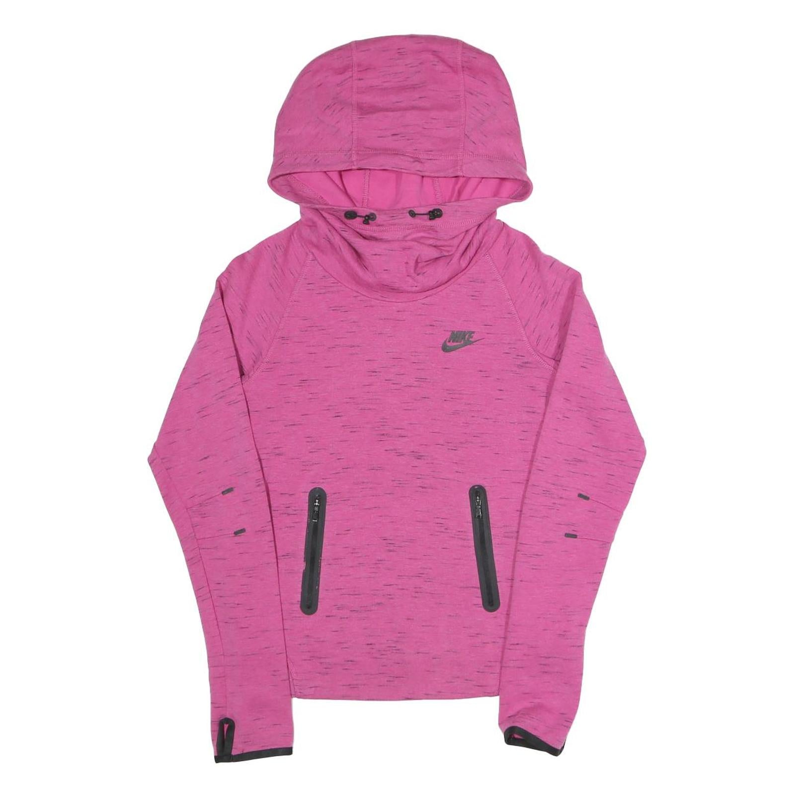 NIKE Womens Pink Hooded Pullover XS Lightweight Athletic Sweatshirt