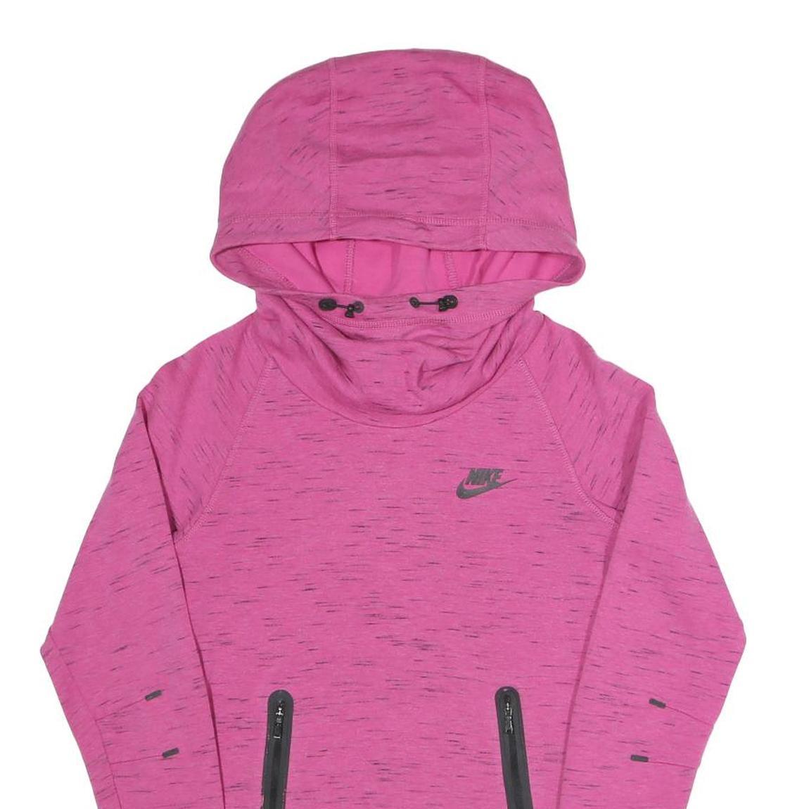 NIKE Womens Pink Hooded Pullover XS Lightweight Athletic Sweatshirt