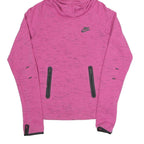 NIKE Womens Pink Hooded Pullover XS Lightweight Athletic Sweatshirt