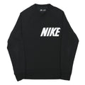 NIKE Mens Black Crew Neck S Sportswear Logo Sweatshirt Pullover