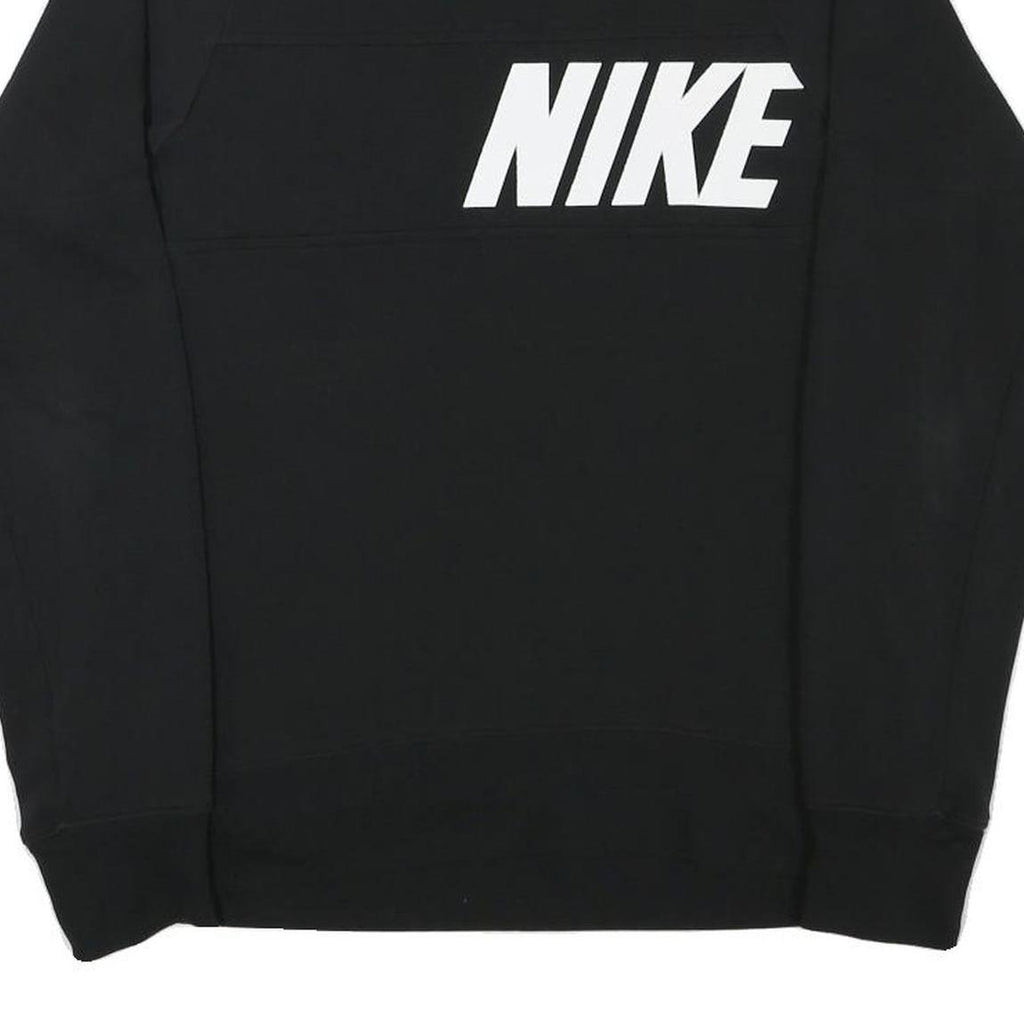 NIKE Mens Black Crew Neck S Sportswear Logo Sweatshirt Pullover
