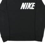 NIKE Mens Black Crew Neck S Sportswear Logo Sweatshirt Pullover