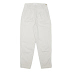 HEMES COLLECTION Womens Cotton Blend White Relaxed Straight Trousers W24 L25