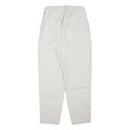 HEMES COLLECTION Womens Cotton Blend White Relaxed Straight Trousers W24 L25