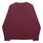 POLO RALPH LAUREN Mens Maroon Long Sleeve Crew Neck T-Shirt L Cotton Classic