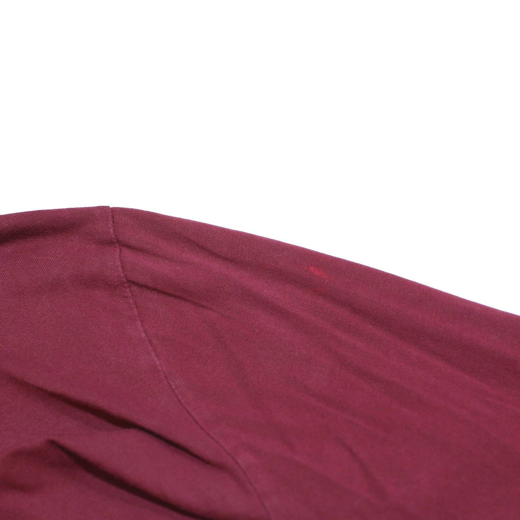 POLO RALPH LAUREN Mens Maroon Long Sleeve Crew Neck T-Shirt L Cotton Classic