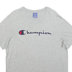 CHAMPION Mens Grey Cotton Blend Graphic T-Shirt XL Short Sleeve Crew Neck
