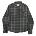 LEVI'S Mens Green & Black Check Shirt L Cotton Casual Long Sleeve Button