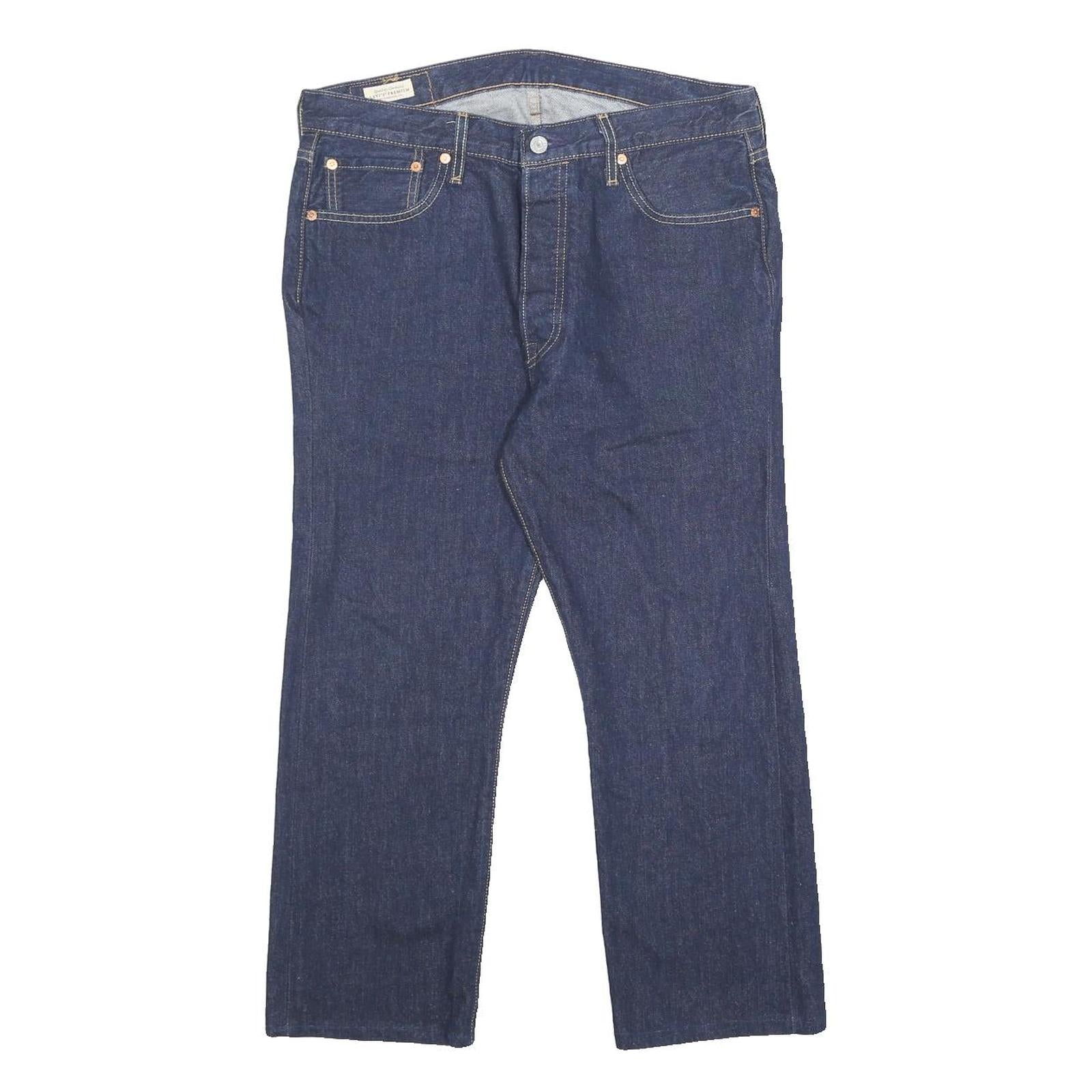 LEVI'S 501 Big E Mens Jeans Blue Regular Straight Denim Raw Cotton W34 L24