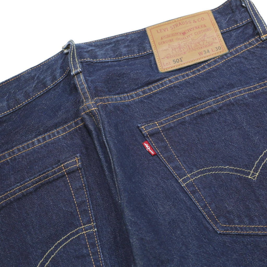 LEVI'S 501 Big E Mens Jeans Blue Regular Straight Denim Raw Cotton W34 L24