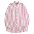 TOMMY HILFIGER Mens Red & White Stripe Shirt S Button Down Cotton Casual
