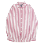 TOMMY HILFIGER Mens Red & White Stripe Shirt S Button Down Cotton Casual