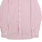 TOMMY HILFIGER Mens Red & White Stripe Shirt S Button Down Cotton Casual