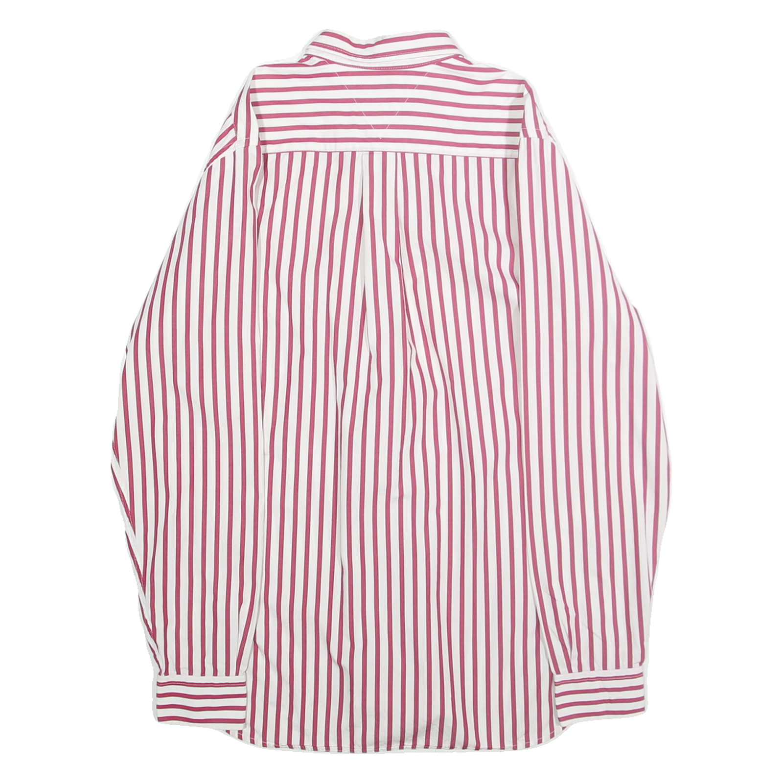 TOMMY HILFIGER Mens Red & White Stripe Shirt S Button Down Cotton Casual