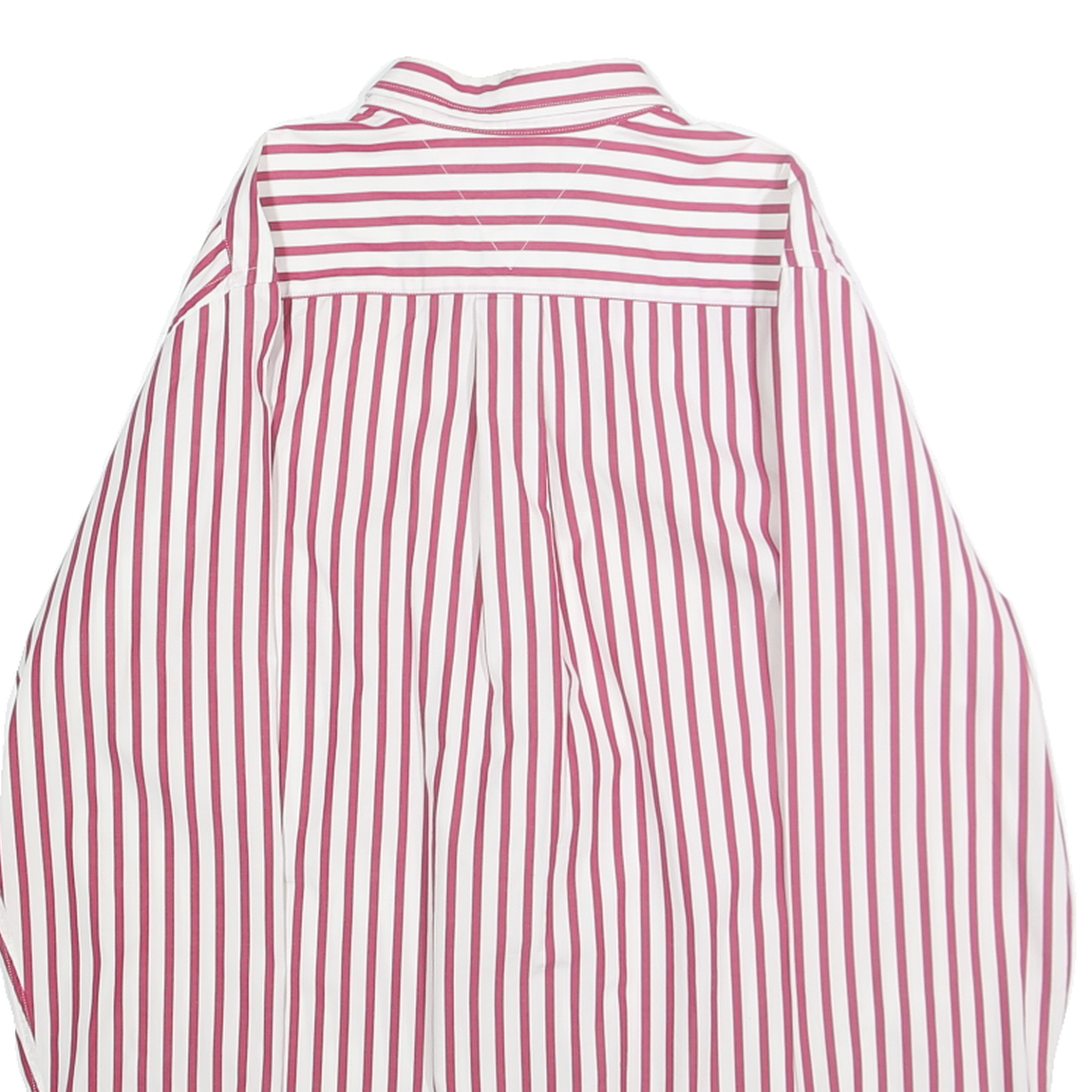 TOMMY HILFIGER Mens Red & White Stripe Shirt S Button Down Cotton Casual