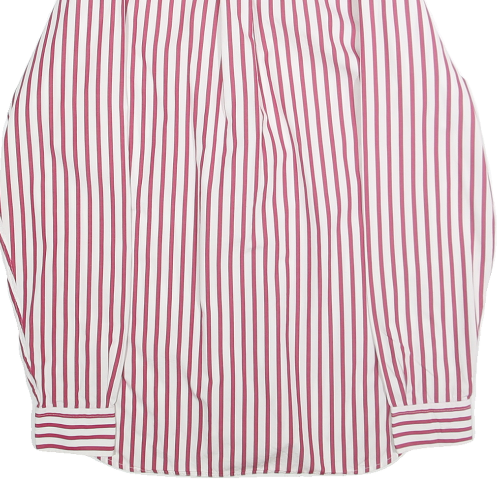 TOMMY HILFIGER Mens Red & White Stripe Shirt S Button Down Cotton Casual