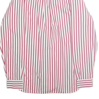TOMMY HILFIGER Mens Red & White Stripe Shirt S Button Down Cotton Casual