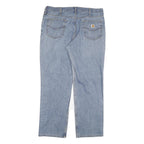 CARHARTT Mens Jeans Blue Relaxed Straight Denim Light W38 L32 Casual Workwear