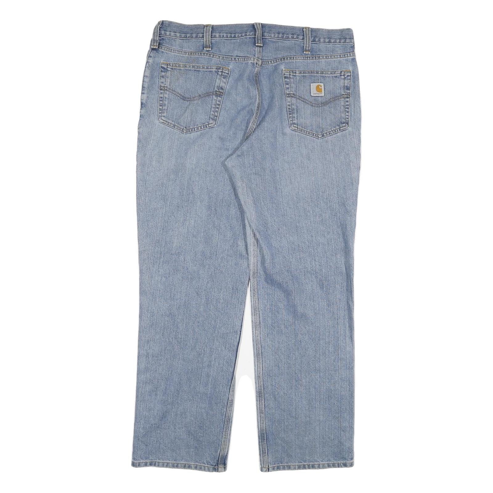 CARHARTT Mens Jeans Blue Relaxed Straight Denim Light W38 L32 Casual Workwear