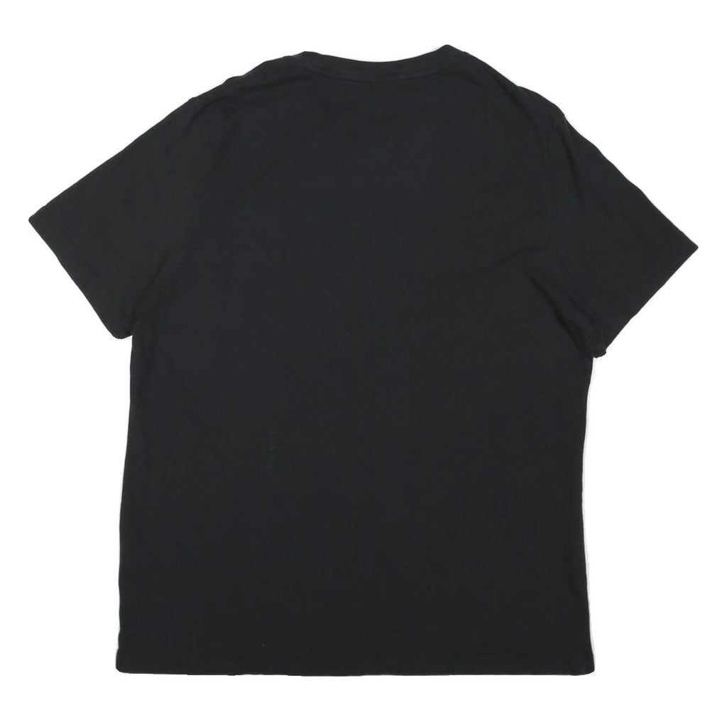 CHAMPION Mens Black Graphic T-Shirt M Short Sleeve Crew Neck Logo Print