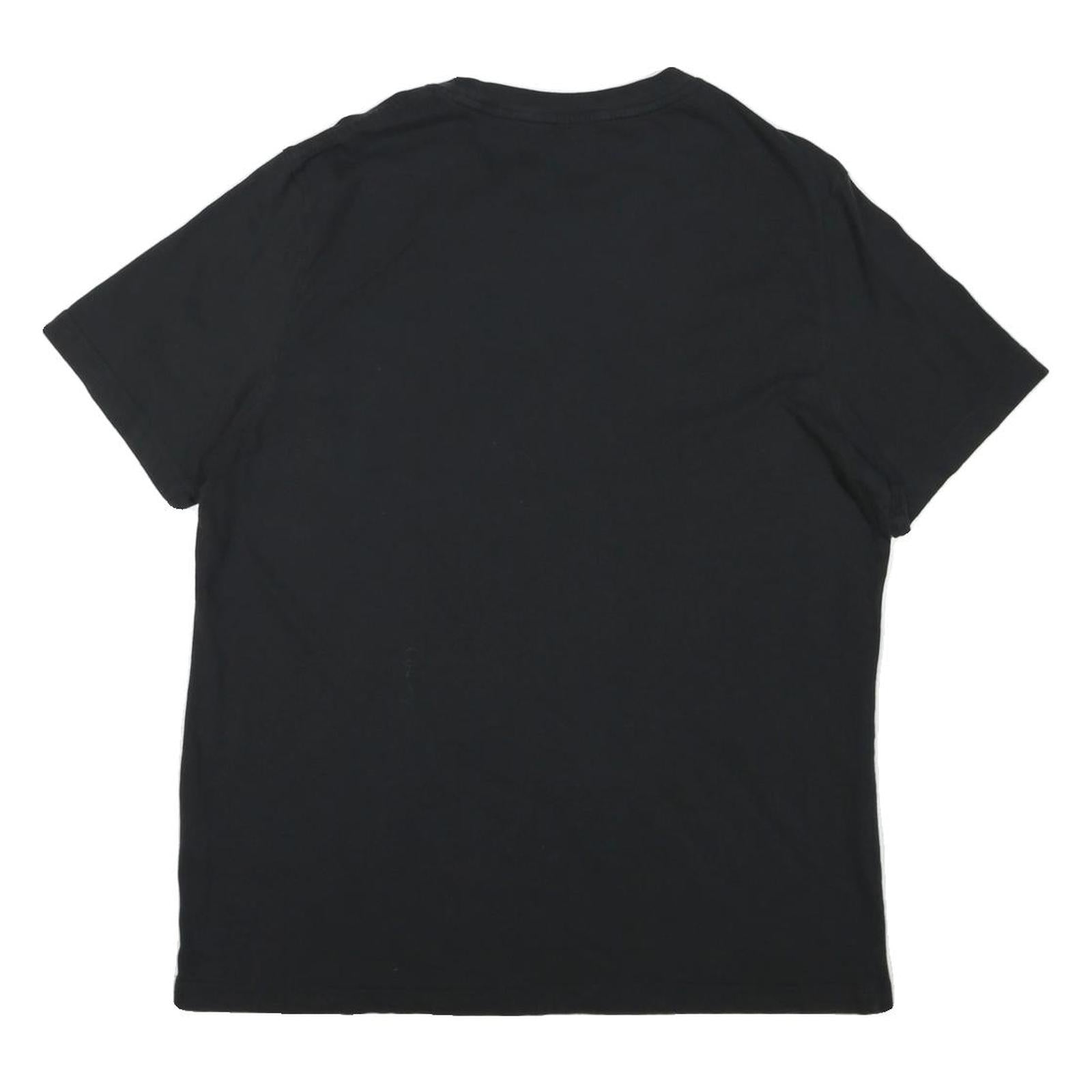 CHAMPION Mens Black Graphic T-Shirt M Short Sleeve Crew Neck Logo Print