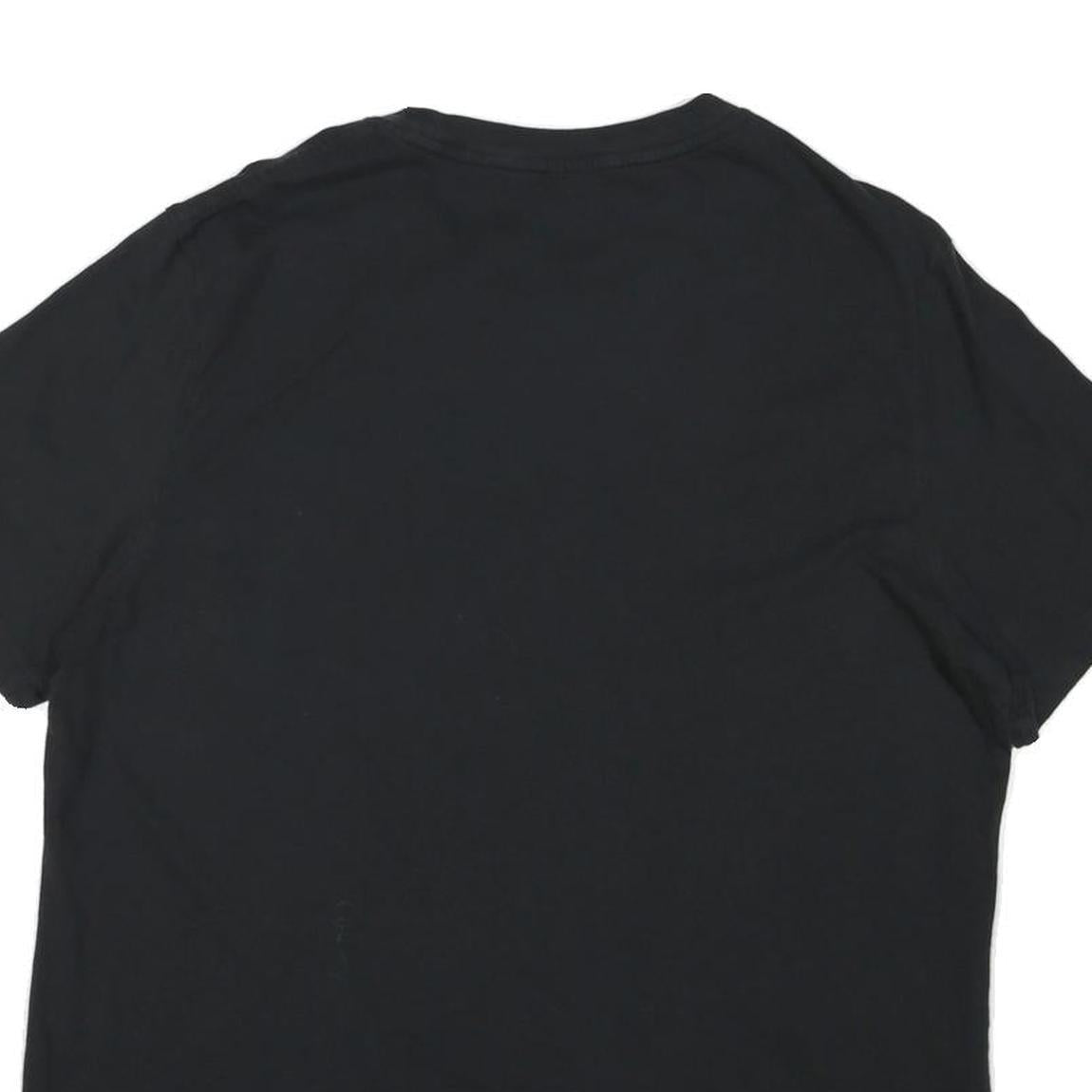 CHAMPION Mens Black Graphic T-Shirt M Short Sleeve Crew Neck Logo Print