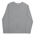 PUMA Mens Grey Long Sleeve Crew Neck Cotton T-Shirt 2XL Casual Sportswear