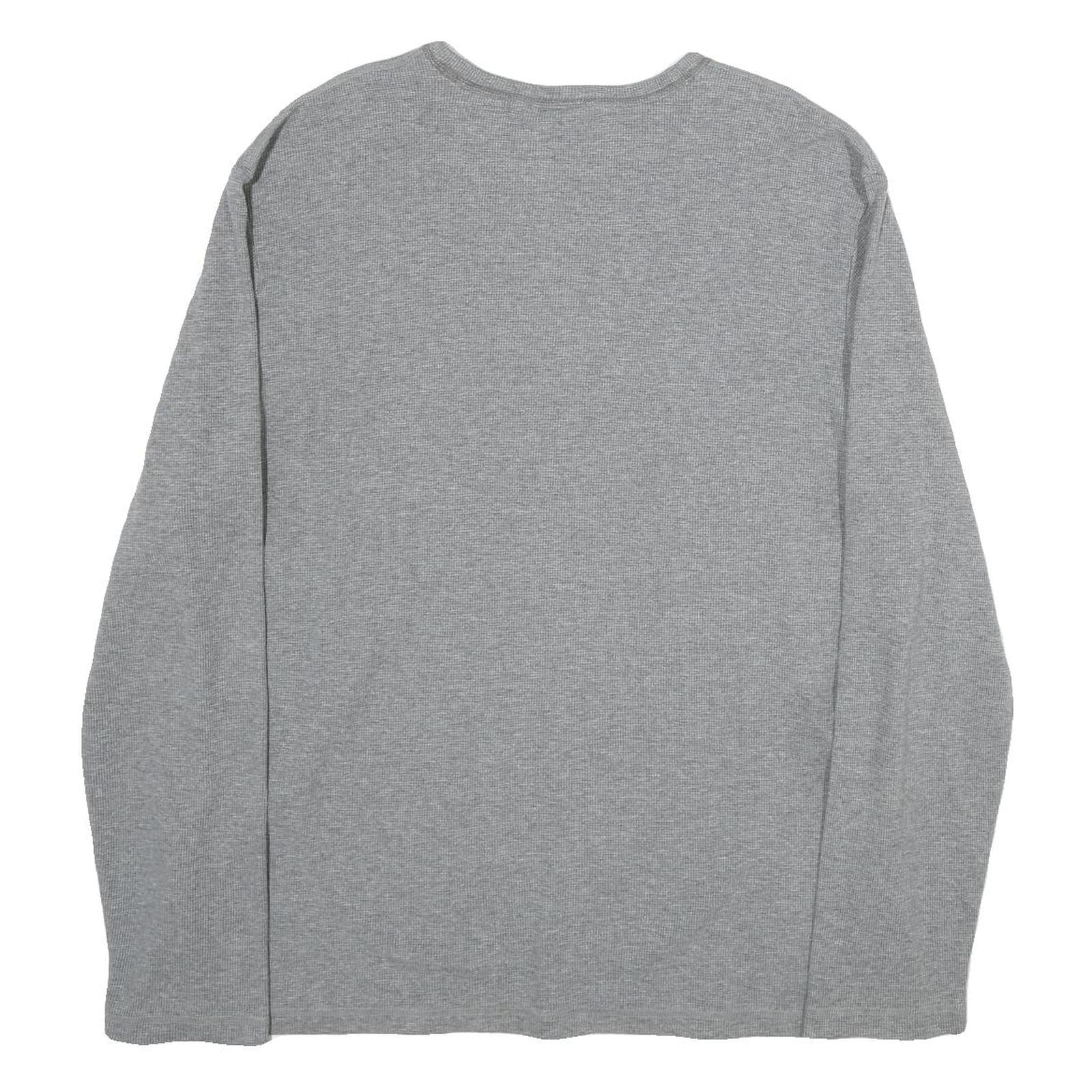 PUMA Mens Grey Long Sleeve Crew Neck Cotton T-Shirt 2XL Casual Sportswear