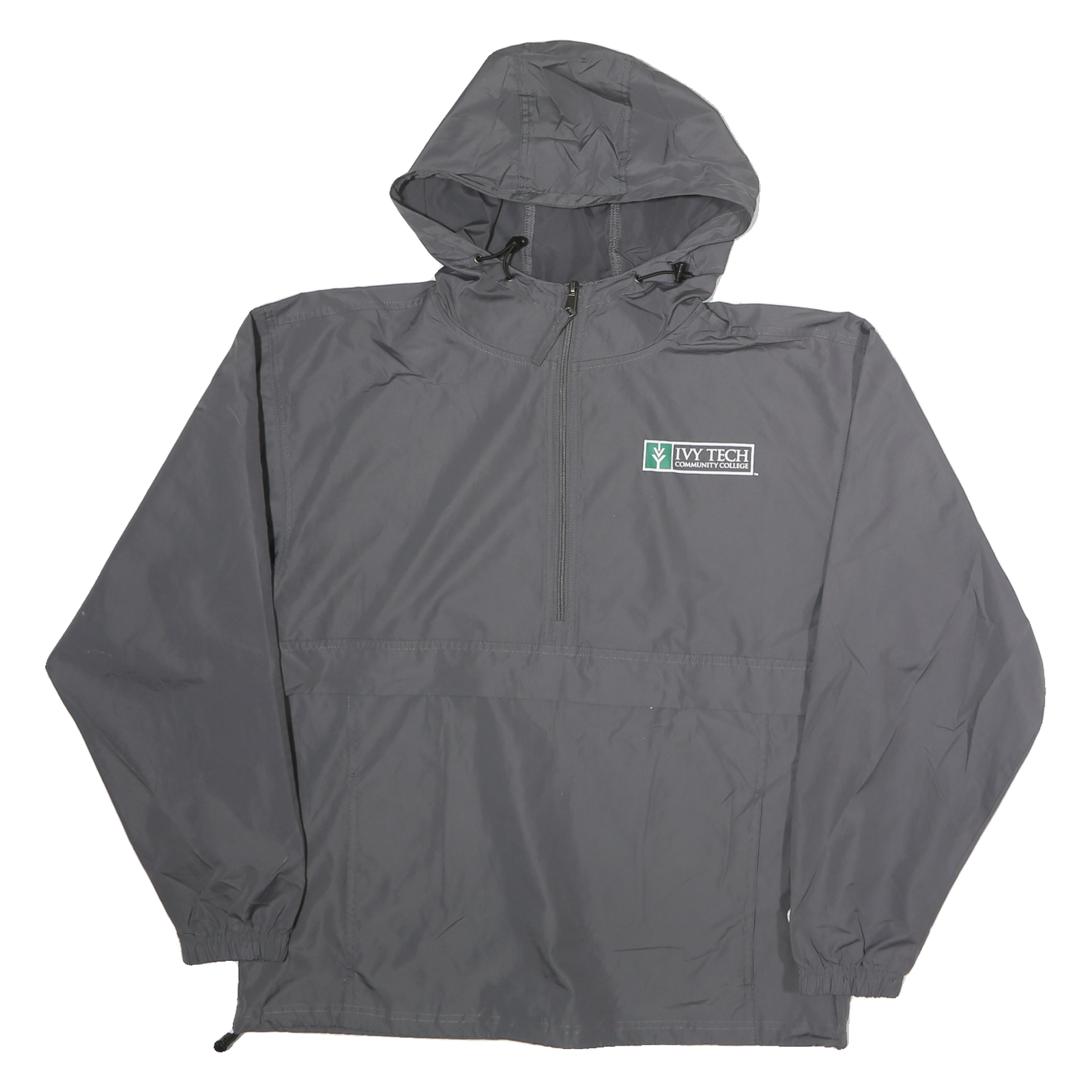 CHAMPION Mens Grey Hooded Zip Jacket M Polyester Outdoor Sportswear Lightweight