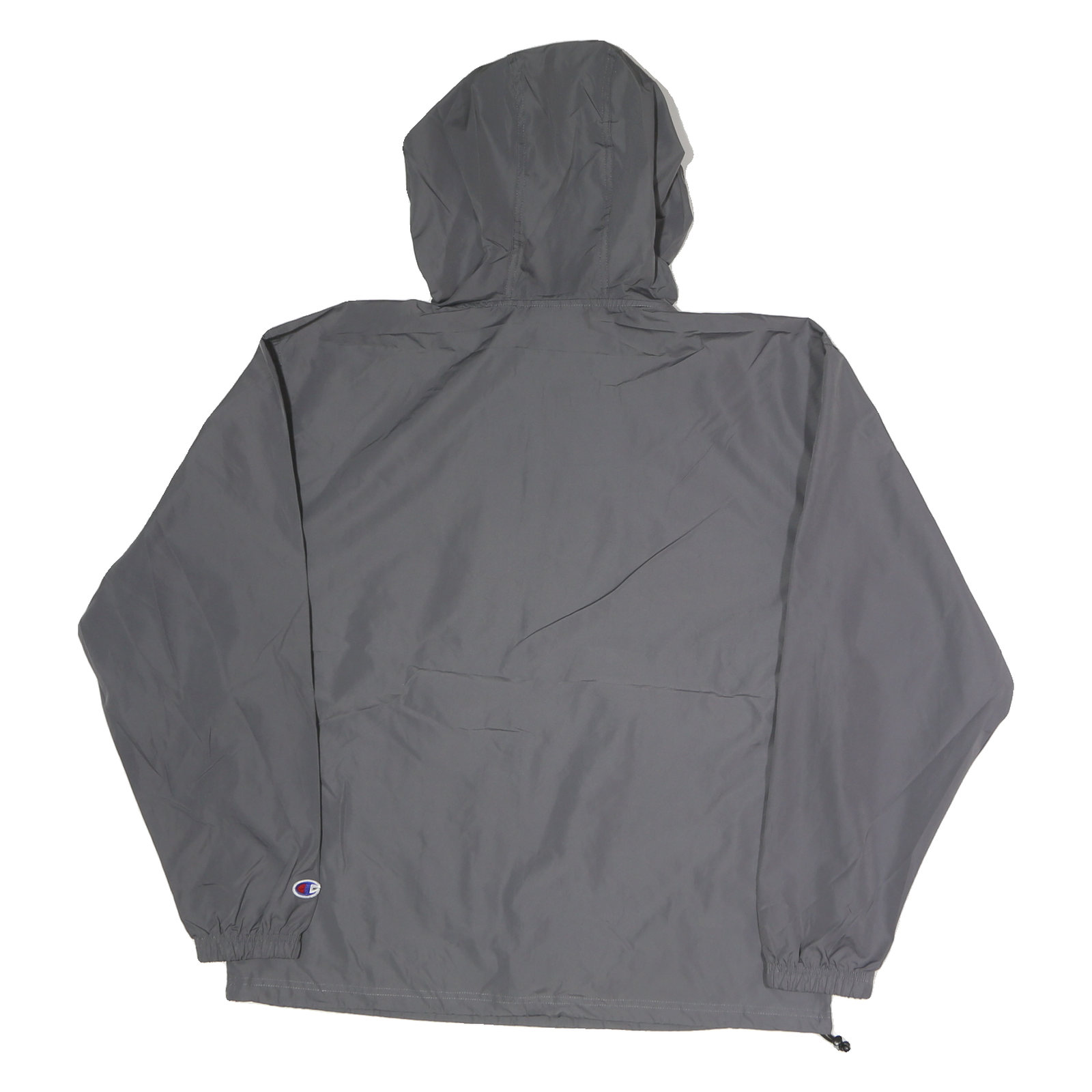 CHAMPION Mens Grey Hooded Zip Jacket M Polyester Outdoor Sportswear Lightweight