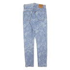 LEVI'S 501 Womens Jeans Blue Regular Straight Denim Light W28 L28 Floral Print