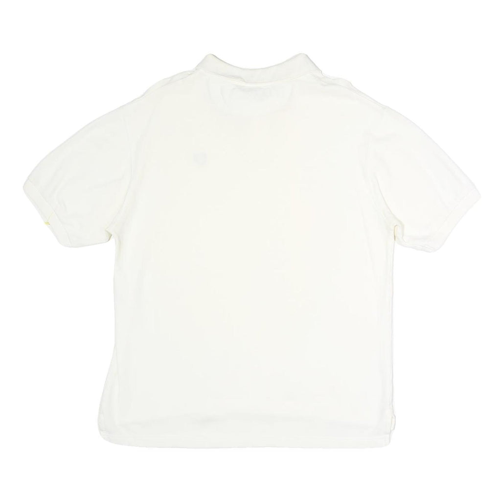 CHAPS Womens White Short Sleeve Plain Polo Shirt M Cotton Classic Fit